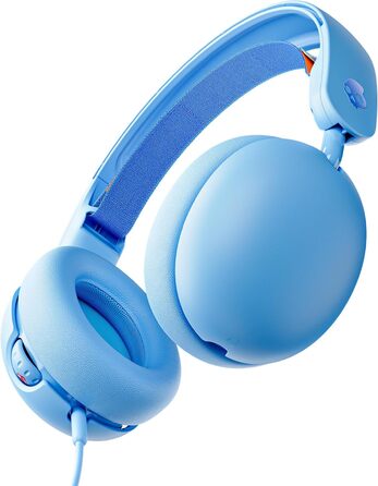 Навушники Skullcandy Grom Over-Ear - блакитні, Bluetooth, 45 годин роботи, обмеження гучності, сумісні з iPhone та Android