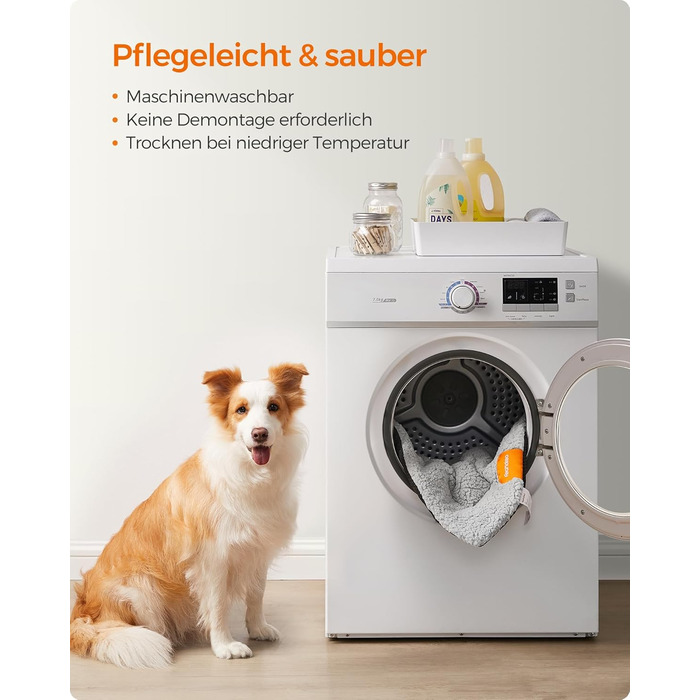 Підстилка для собак та котів Feandrea, 60 x 45 см, сіра, машинне прання, антиковзаюча