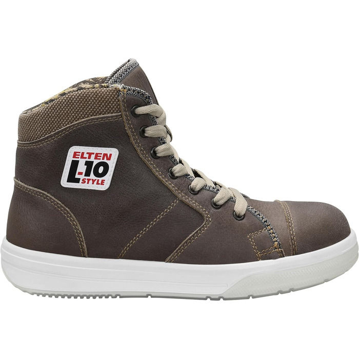 Робочі черевики ELTEN EMOTION ESD S3 для чоловіків, шкіряні, з металевим носком, легкі, спортивного стилю, коричневі, розмір 45