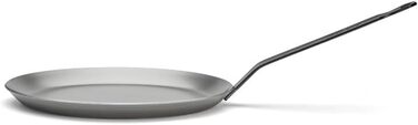 Млинцева сковорода de Buyer Carbone Plus, важка сталь, 24 см, срібляста