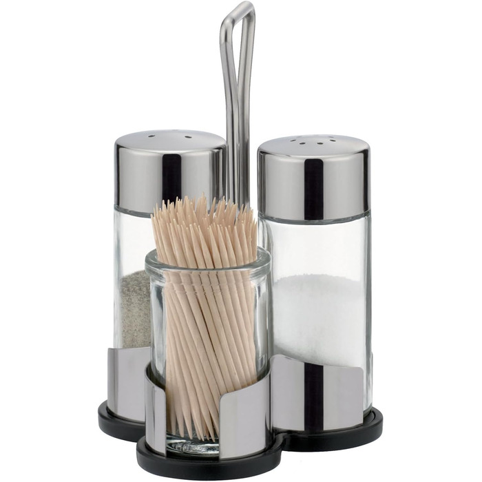 Набір Tescoma для солі, перцю та зубочисток, Menage Set Profi, 13.5 x 3.5 x 8.5 см