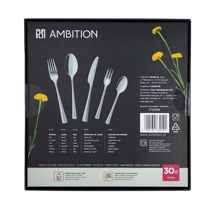 Набір столових приборів Ambition Siena, 30 предметів