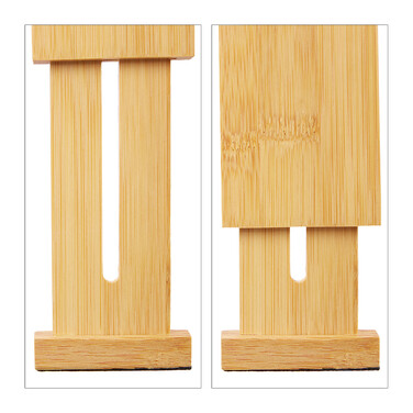 Relaxdays Drawer Dividers Bamboo 4-Piece Set