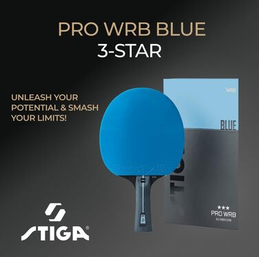 Набір для пінг-понгу STIGA Pro WRB Blue Edition - професійний стіл для настільного тенісу, 3 зірки, синій вкладиш