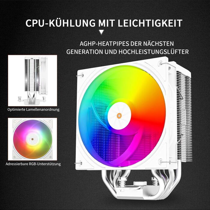 Thermalright Assassin X 120R Digital White - Кулер для CPU з RGB, 120мм, для AM5/LGA1700/1150/1151/1200