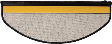 Набір килимків на сходи Floordirekt Barcelona (15 шт.) - чорні, напівкруглі, 65 x 23,5 см. Зносостійкі та легкі в догляді