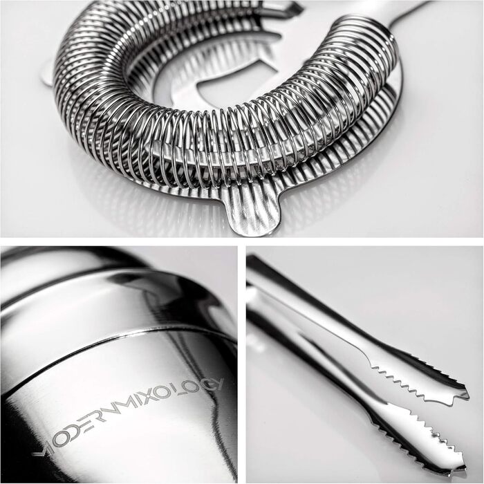 Набір для коктейлів та міксології 10 предметів з підставкою - професійний шейкер для коктейлів з нержавіючої сталі, барний інвентар, рецепти