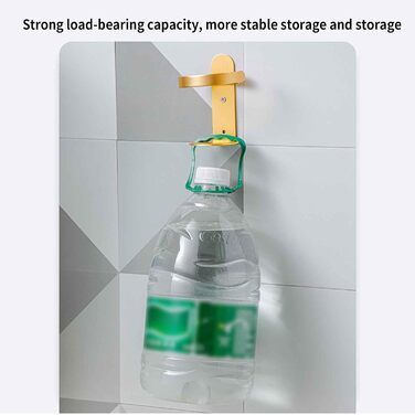 Wall-Mounted Toothbrush Holder No Drilling - Toothbrush Holder, Toothbrush Holder Bracket, Toothbrush Cup Holder, Self-Adhesive, Travel, Aluminum, Bathroom Mounted (Gold, 9.2x7x12.5cm)