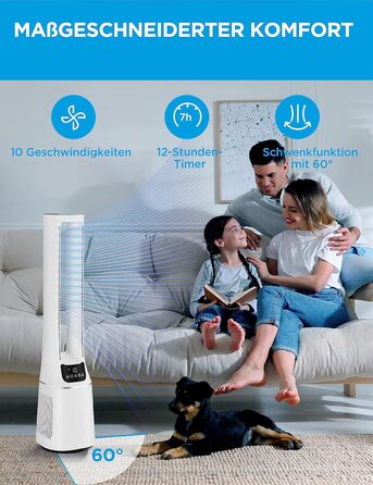 Вентилятор потоловий Midea FZ10-17JR Elegant з дистанційним керуванням, білий, таймер 12H