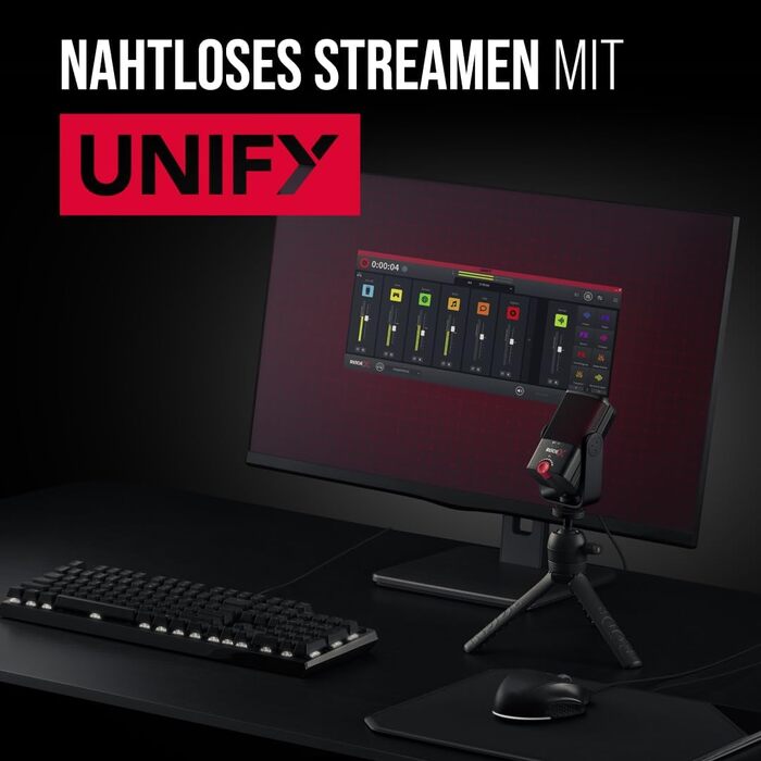 RØDE X XCM-50: Професійний USB-мікрофон з конденсатором для стрімінгу та ігор, чорний