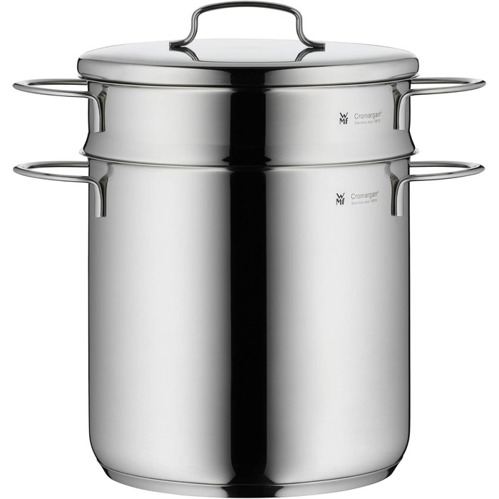 Каструля WMF Mini Kochtopf 16 см з кришкою з нержавіючої сталі Cromargan, 1,5 л, для маленьких порцій, індукційна плита, для одноосібного проживання