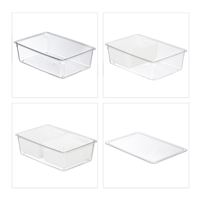 Relaxdays Refrigerator Organizer 3-Piece Set