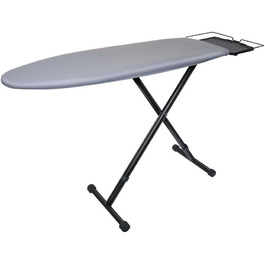 Braun CareStyle Ironing Board IB3001 BK – Ironing board perfect for steam stations, steam-permeable surface, cover made of 100% cotton, 122 x 40 cm, black/gray