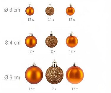 Relaxdays Set of 138 Christmas Baubles