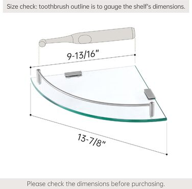 Скляна поличка для душу KES - 2 шт. з нержавіючої сталі (SUS304) для ванної кімнати