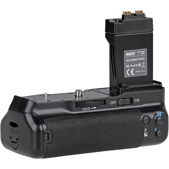 Акумуляторний хватка (Battery Grip) для Canon EOS 700D, 650D, 600D, 550D сумісний з BG-E8, чорний