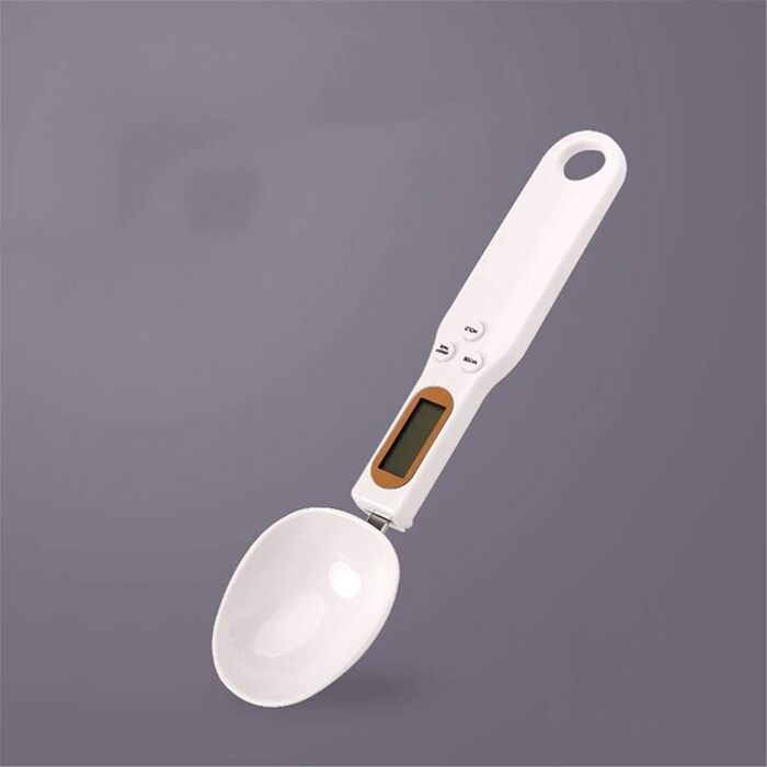 CMBSSTBB Measuring Spoon, Electronic Administration Spoon, Gram Spoon, Measuring Spoon, Soup Spoon, Baking, Household Standard Measuring Spoon, Measuring Cup, Hand Gram Scale, Baby Formula Spoon (white)