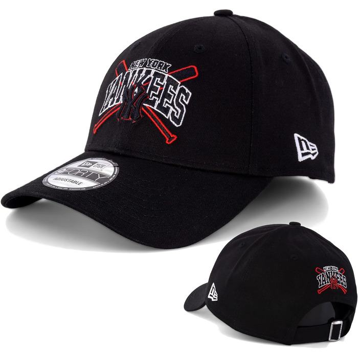 Кепка New Era New York Yankees 39thirty Flexfit чорна, універсальний розмір