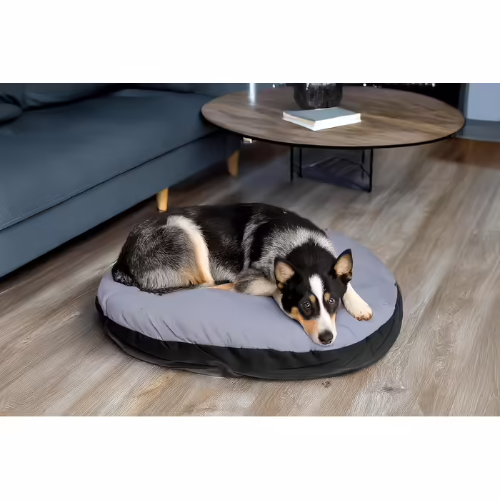 Karlie Kissen oval L: 90 cm B: 66 cm H: 10 cm grey-black