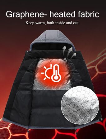 Чоловіча зимова жилетка AIEOE з PU-матеріалу, без рукавів, Outdoor-куртка з капюшоном, термо-стеганий жилет, тепла, з утеплювачем, водонепроникна (L, сірий)