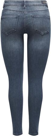 Джинси скінні жіночі ONLY ONLBLUSH, середньої посадки, укорочені, блакитно-чорний денім (XS/30L)