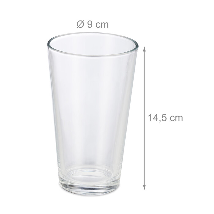Relaxdays Set of 18 Drinking Glasses