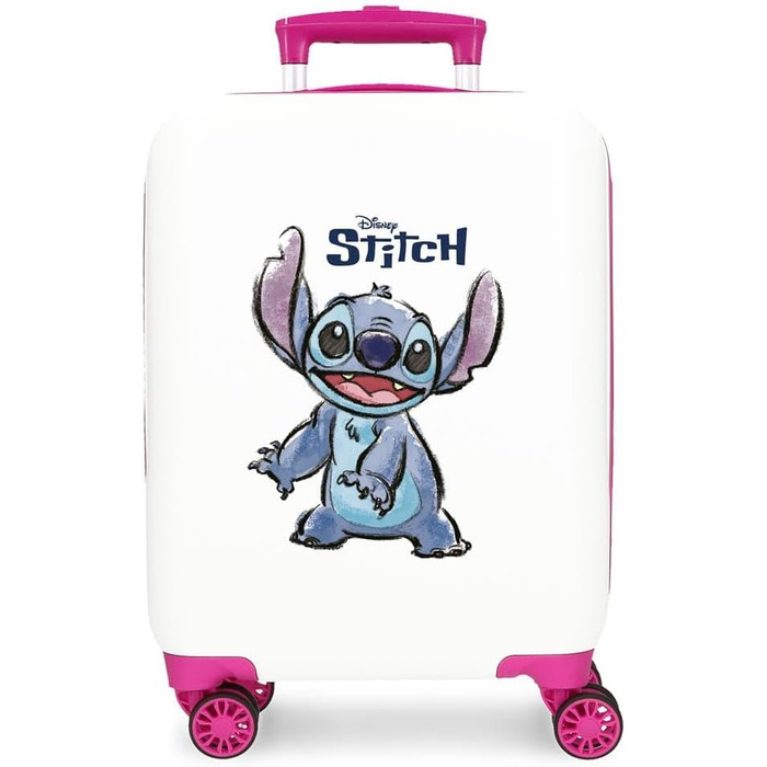 Чемодан Disney Stitch Moods, 50 см, ABS пластик, кодований замок, 4 колеса, ручна поклажа