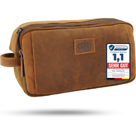 Чоловіча/Жіноча Туалетна Сумка Baur з Екошкіри, Коричнева | Культова Сумка з Місцем для Усього