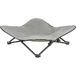 Килимок для собак TRIXIE Camping - зручний, складаний, з сумкою для перенесення - 69 x 20 x 69 см, до 15 кг, сірий/чорний