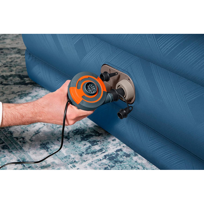 Повітряний матрац Bestway Fortech Snugable Top з вбудованим електричним насосом, Double XL/Mid, 203 x 152 x 46 см
