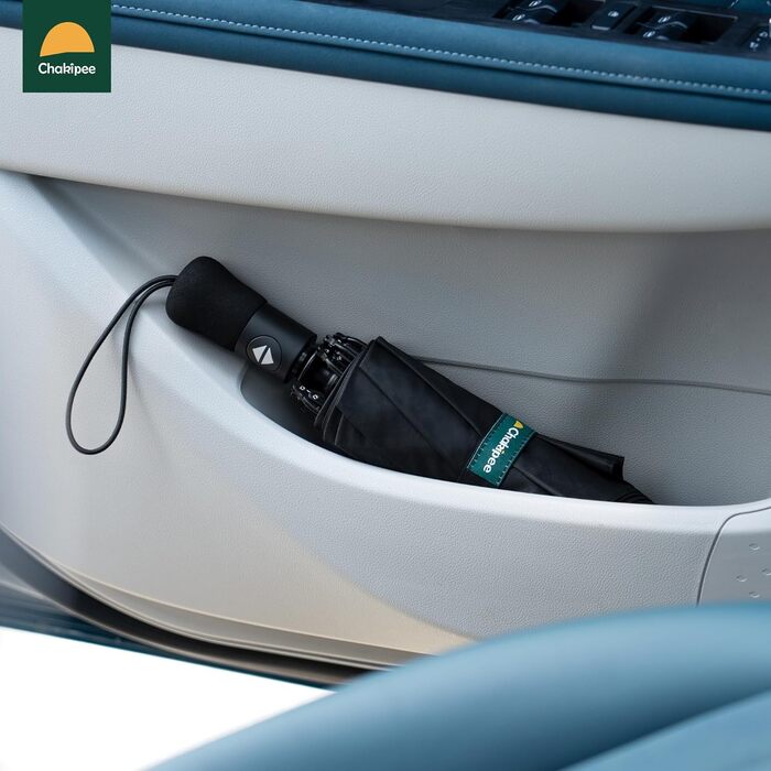 Чакіпі Чакіпі Kompakter Reise Regenschirm: Великий, стійкий до вітру, складаний парасоль для чоловіків та жінок, автоматичний, чорний, 105 см розмах