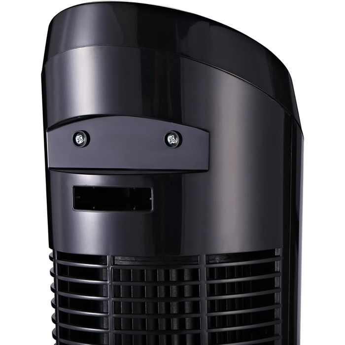 Турбовентилятор HOMCOM 45W з осциляцією, 3 швидкості, ABS, чорний, Ø27 x 75 см