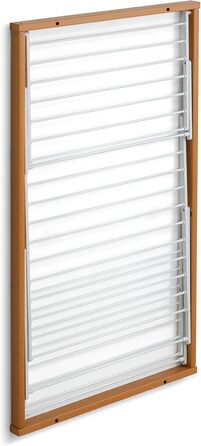 Настінна сушарка для білизни Karim від Arredamenti Italia, дерев'яна, висувна, 16 м дроту, фініш з вишневого дерева, міцна конструкція з масиву, незалежні сітки P63 x L68 x H119 см, колір вишня