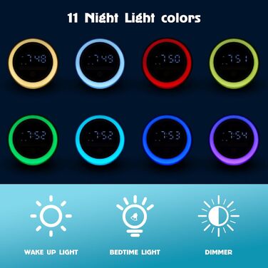 ANNNGUL Sleep Trainer for Kids, Kids Alarm Clock with Night Light Timer for Preschoolers Girls Boys