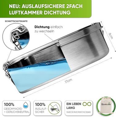 Log Cabin Personalized Stainless Steel Lunch Box with Engraving - 800 ml - Lunch Box with Name, Bento Box for Children, Lunch Box with 3 Compartments, Meal Prep Boxes, High-Quality, Customizable Lunchbox
