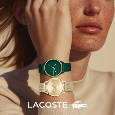Жіночий годинник Lacoste Crocodille з силіконовим браслетом, зелений кварцовий