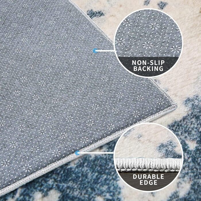 Килим з коротким ворсом для вітальні: абстрактний дизайн, сірий колір, 120 x 160 см