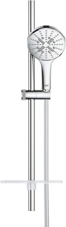 GROHE Vitalio SmartActive 130 Cube | Handshower 3 Spray Patterns | Chrome | 26595000 (Brstg.Set 900mm, round, Chrome)