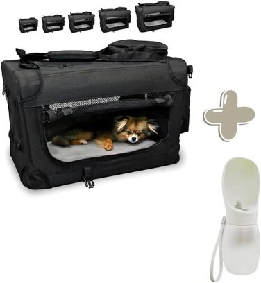 Транспортна переноска для собак та котів DEFACTO, XXL, 91x63x63 см, чорна