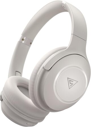 Бездротові навушники DOQAUS Bluetooth з тривалим часом роботи (70 годин), Over-Ear, Bluetooth 5.4, Hi-Fi стерео для подорожей, телефону та ПК (світло-сірий)