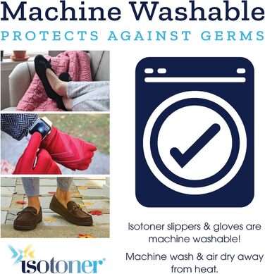 Чоловічі тапочки Isotoner з піною пам'яті та внутрішньою/зовнішньою підошвою. М'який халатний дизайн, чорний мікрозамш, середній розмір