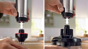 Погружний блендер Bosch ErgoMaster MSM6M620 1000 Вт з подрібнювачем QuattroBlade