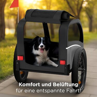 Фаркоп для велосипеда з собакою - Складаний фаркоп для собак до 40 кг з відбивачами, сумісний з електровелосипедами, чорний (сірий)