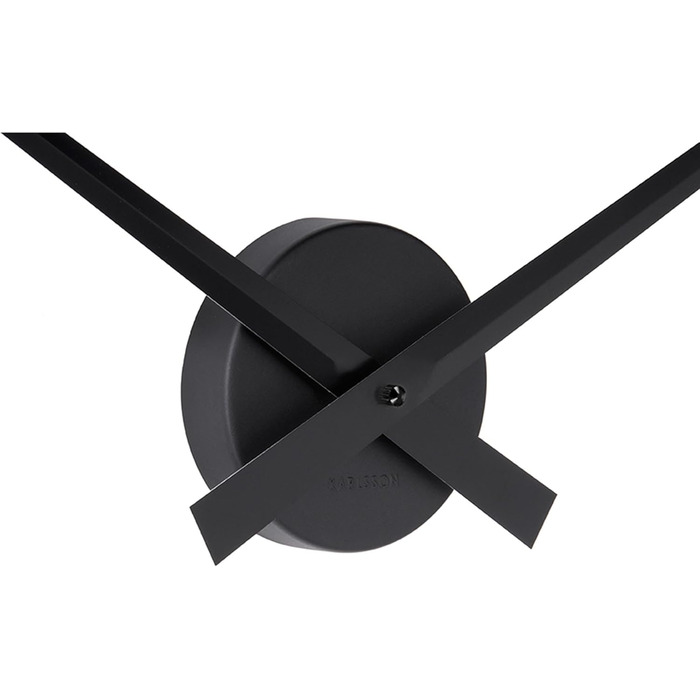 Karlsson Little Big Time Clock, Wall Clock, Aluminum, Black, One Size