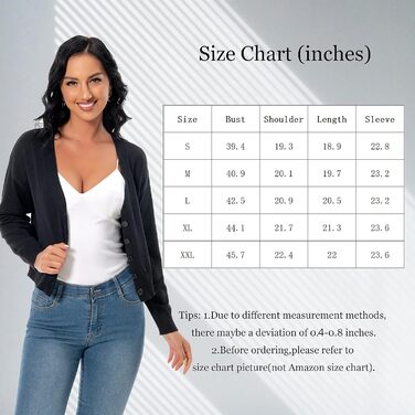 Чорний кардиган з довгим рукавом для жінок Satuun, V-подібний виріз, на ґудзиках, болеро, розмір XXL