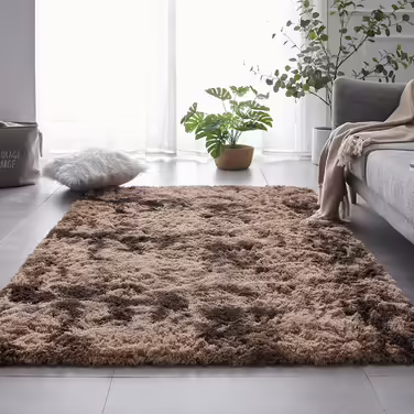 ROHATIM High-Pile Carpet Living Room Super Soft Shaggy Rug Fluffy, Soft Area Rug Bedroom Carpets Super Soft Fluffy Kids Rug (Blue, 80 x 150 cm) Blue 80 x 150 cm
