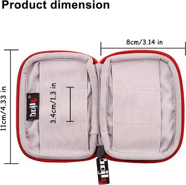 Водонепроникний органайзер для USB-накопичувачів та аксесуарів, 9 відділень, чорний (Small, red)