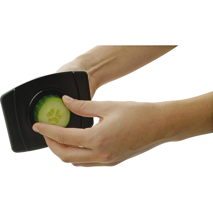 Набір для нарізки овочів Fackelmann з контейнером для залишків – овочерізка з двосторонньою нержавіючою сталлю, преміум-якість, білий/чорний, 1 шт.