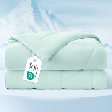 Охолоджуюча ковдра BEDSURE двостороння літня 155x220 см Arc-Chill Q-Max 0.4 - легка дихаюча ковдра від нічної пітливості, зелена