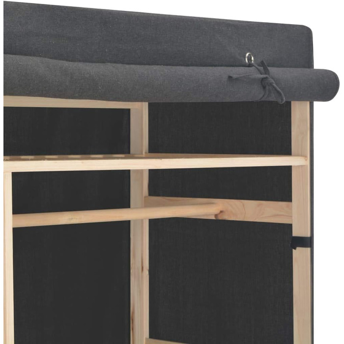 Тканинна шафа для одягу vidaXL, сіра, 110x40x170 см, для спальні та вітальні